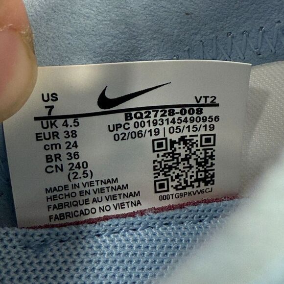 Nike Shoes Womens Size 7 React Element 55 Blue Purple Running Sneaker BQ2728-008 - Picture 9 of 9